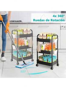 Storage Island & Carts - Black - View 4