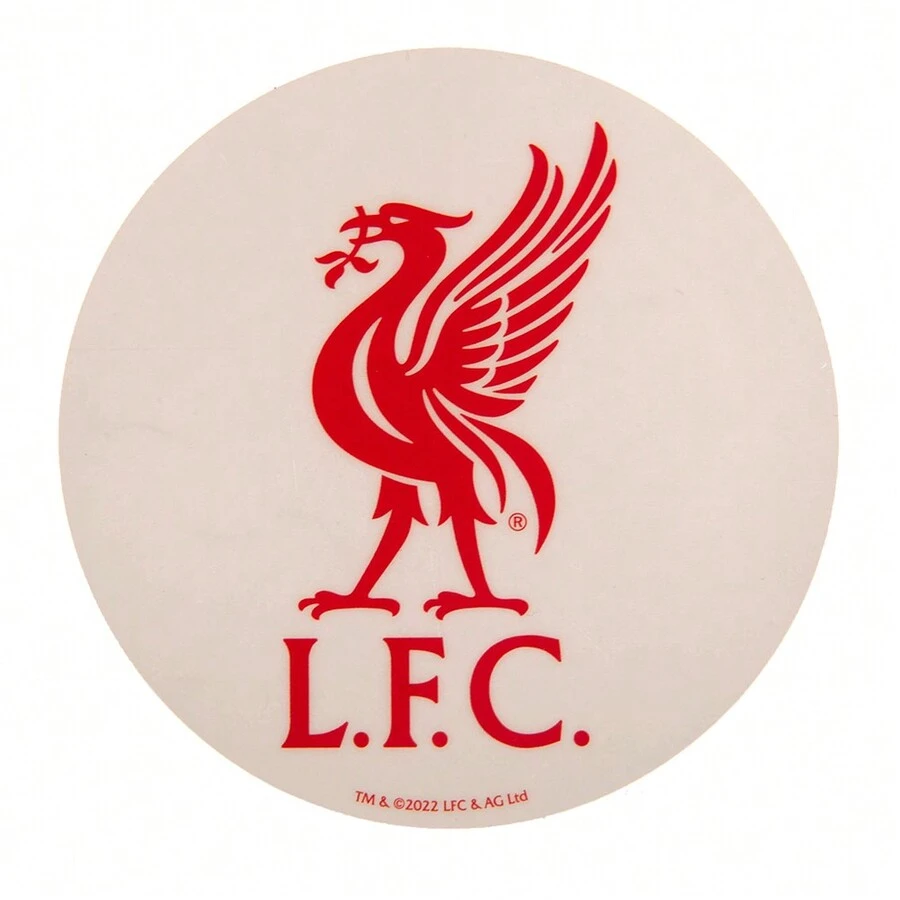 Liverpool FC Liver Bird Car Sticker (White/Red) - Red - View 1