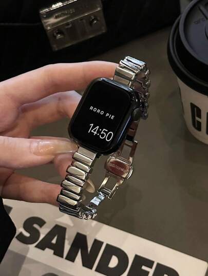 1pc Asymmetrical Metal Watchband Compatible With Apple Watch Band 42mm 38mm 40mm 41mm 44mm 45mm 46mm 49mm Fashion Smart Watch Replacement Watch Strap For Series Ultra2 Ultra SE2 SE 11 10 9 8 7 6 5 4 3 2 1 For Men Women