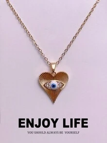 สร้อยคอตาปีศาจใหม่ปี 2024 จี้โซ่ไหปลาร้าไม่ซีดจางสำหรับผู้หญิงทำจากเหล็กไทเทเนียมเคลือบทอง 18K ประดับด้วยเพชรหลากสีและเซอร์โคเนียเหมาะสำหรับแฟชั่นฮิปฮอปที่หรูหราและลึกลับ - ดวงตาปีศาจสีเงินสีทอง - ดู 26