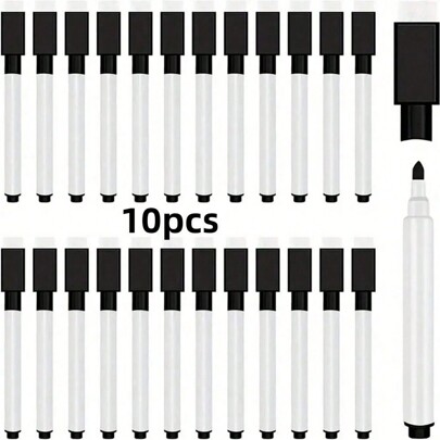 10/20 piezas Marcadores de borrado en seco, con cabezales borrables para un fácil borrado, escritura suave, bolígrafos de pizarra blanca a base de agua creativos, adecuados para el aula y suministros de oficina para volver a la escuela