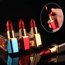 Encendedor Con Forma De Lapiz Labial De Butano Recargable LEODY - Negro - Ver 3