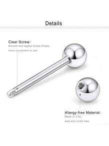 8Pcs 14G 316L Stainless Steel Chain Dangle Nipple Shield Rings Nipplering Barbell Piercing Jewelry For Women Men - Multicolor - View 10