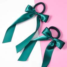 2pcs Girl's Polyester Long Ribbon Hair Ties, Fashionable And Personalized Cheapest Items Available, Movie Star Series Daily Dress Up Hair Accessories