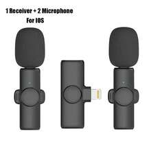 Bezprzewodowy mikrofon krawatowy, przenośny mini mikrofon do nagrywania dźwięku i wideo typu C/IOS, kompatybilny z iPhonem/iPadem/Androidem, do nagrywania wideo, wywiadów, vlogowania - Czarne - Zobacz 9