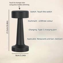 Brabola Cordless Table Lamp, Tricolor Touch Adjustable Light, Battery Powered Bedside Lamp, Rechargeable Bedside Table Light Small Touch Light Portable LED Night Light, Living Room, Bedroom, Office, Dining Room - Rechargeable Dumbbell Desk Lamp - View 11