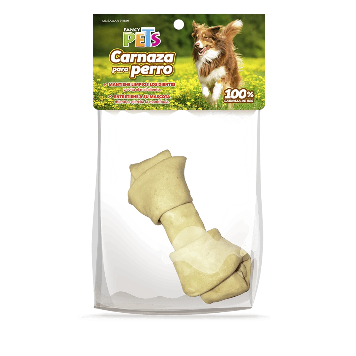 Fancy Pets Carnaza de Res para Perros (10-13 cm) 1 pz - Beis - Ver 1