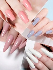 XEIJAYI XEIJAYI 6Pcs 7.3Ml Nail Gel Polish Set UV LED Soak Off Gel Polish: Get Creative With Colorful Mousse Gel Nail Polish For Home Salon Nail Art DIY For