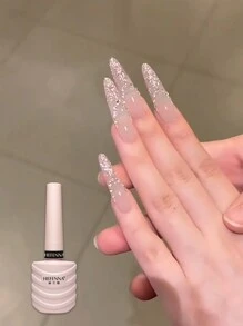 HEFENNA 1Pcs10ml, Japanese Style Karat Pink Flash Gel Nail Polish,Summer Nails , Basic Nail Polish Gel, Suitable Any Season For Travel, Gift For Women And Girls, Home DIY Nail Salon