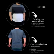 Men Plus Size T-Shirts - 深灰色 - 查看 4