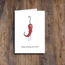 1 pieza Tarjeta de felicitación de "Feliz Cumpleaños" con sobre con diseño creativo de pimiento picante