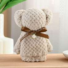 可爱熊形毛巾、熊娃娃毛巾、柔软创意面巾、生日礼物、结婚礼物、浴室装饰、派对礼物、美容院返校礼物、家庭浴室淋浴毛巾、美容沙龙、酒店运动、家庭必需品、毛巾、皮肤护理