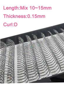 VETERAN TECH 240pcs Sliver Glitter Lashes Super Shiny Colour False Eyelash Extensions Cosplay Sparkle Individual Lashes For Makeup - D - View 5