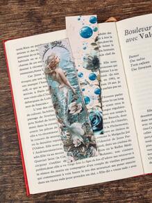 一盒30入浪漫花園風格花卉復古紙質書籤，可書寫，書本分隔及裝飾，共6款風格 - 彩色 - 查看 6