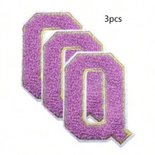 3 件 A-Z 3.15 英寸大号雪尼尔刺绣字母贴片，熨烫缝制字母贴片，用于衣服、夹克、帽子、书籍、背包的缝制贴花 - DIY 刺绣用品 - 白色 - 查看 159