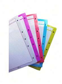 Repuesto Para Carpeta Tamaño Carta 500 Hojas - 5 Colores - Rayas - Ver 3
