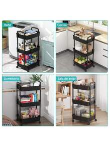 Storage Island & Carts - Black - View 6