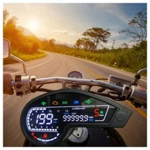 1 pieza Tablero de instrumentos digital para motocicletas Universal en color negro - Negro - Ver 7