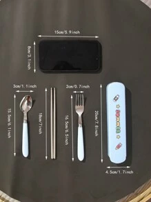 3 件餐具、1 个储物盒和 1 张贴纸、厨房、圣诞礼物 - 彩色 - 查看 4