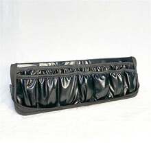 防水PU皮革化妝刷收納袋-時尚立式和折疊旅行盒，保護化妝品安全收納-便攜、耐用和快速幹燥-內附刷子不包含在內