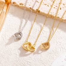 1pc Gold Faux Pearl Double Layer Necklace, Elegant & Chic Style, Suitable For Dates, Commuting, And Everyday Wear (OPP Bag Packaging) - Yellow Gold - View 1