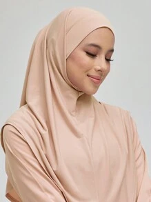 1 件女士 L 码简易头巾吸汗带头巾即戴式头巾头带适用于 Abaya 配饰面纱服装