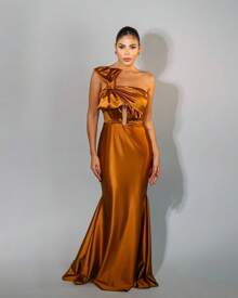 Women Dresses - 亮橙色 - 查看 1