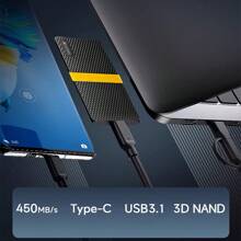 Kodak 便携式 SSD 1TB Type-C 外置固态硬盘 2TB USB 3.1 X200 512GB 256GB 128GB 迷你移动硬盘 兼容 PS4 笔记本台式机智能手机 - 黑色 - 查看 9