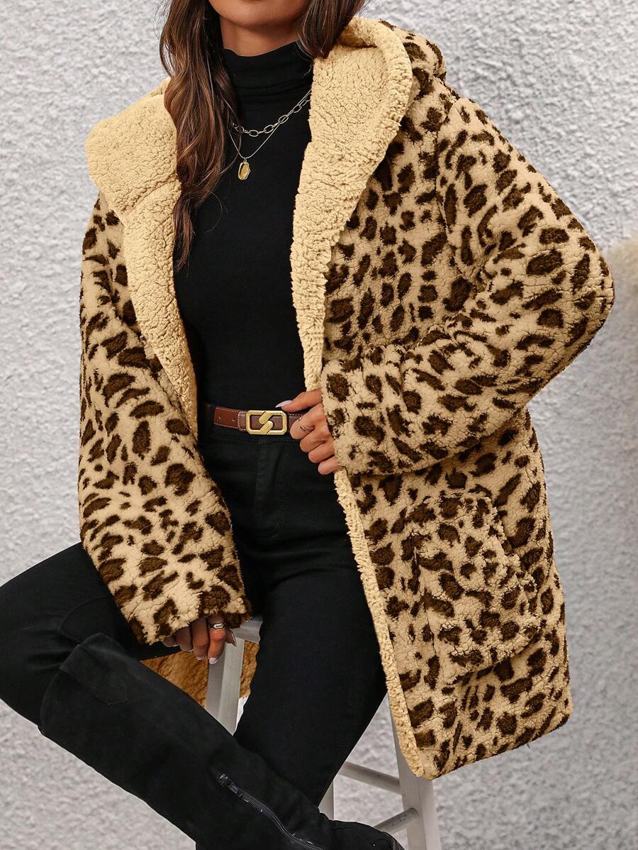 Women Winter Coats - 杏色 - 查看 1