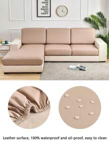 1 Máy Tính Chống Thấm Nước Sofa Da Đệm Phòng Khách Cao Cấp Co Giãn Ghế Sofa Màu Đơn Giản Sofa Bảo Vệ Trang Trí Nhà Cửa - Lạc đà - Xem 6