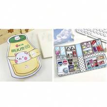 單碼可愛的仓鼠香蕉奶纸质玩具书，手工安静的书，DIY拼贴手册，包括解包和捏弄乐趣，材料包括在内 - 香蕉倉鼠 - 查看 11