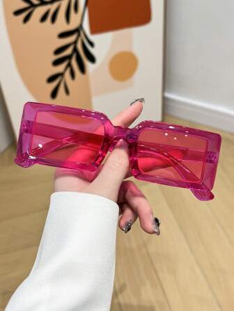 1 件时尚可爱小框 Y2K 女士夏季海滩时尚眼镜女士海滩配饰眼镜太阳镜基本款秋冬女士服装商务休闲礼物适合夏季海滩度假、户外、旅行学院风适合返校