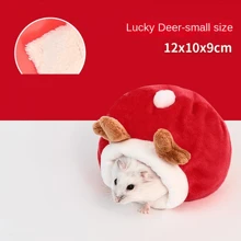 Hamster Christmas Gift Cute Ceramic Mushroom House Pet Supplies, Hamster Cage, Small Pet Rabbit Ferret Non-Slip Pet Sleeping Accessories Warm Winter Nest Cage, Suitable For Small Animals, Widely Used Comfortable Pet House, Hamster Bed, Guinea Pig Cage, Random Color - Multicolor - View 15