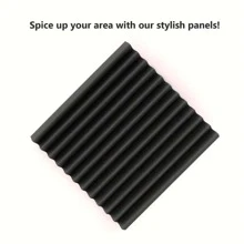 12pcs Acoustic Foam Panels, 2"*12"*12" Soundproofing Wedges Fire Resistant Absorption Treatment Sponge - Black - View 5
