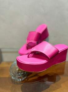 Women Platforms & Wedge Sandals - Hot Pink - View 2