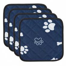 4入組可洗洗豬籠墊，可重複使用的防水高吸水性垫子，適用於刺蝟、兔子、倉鼠，防滑尿布- 12" X 12"