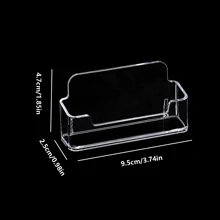 1 Pack Clear Plastic Business Card Holder, Acrylic Name Card Display Stand Fit For 30-40 Cards Back To School
