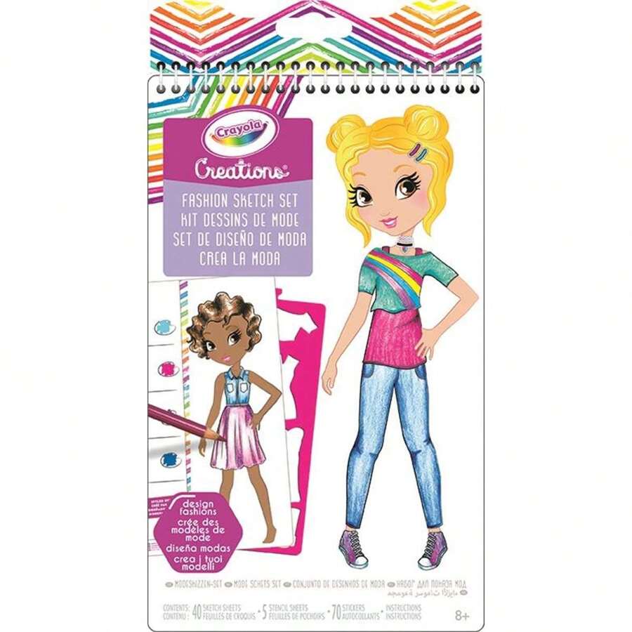 Álbum Creations Diseño de Moda, crea tus propios diseños 15x28 cm - Juegos de Dibujar y Pintar - Crayola - Ref. 04-0476 - Multicolor - Ver 1