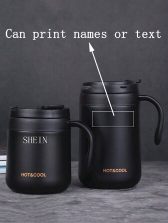 1pc Double-Layer Stainless Steel Coffee Cup With Handle For Office, Mug Cup ,Anti-Mold,Reusable Exquisite,Adorable,Modern,Contracted Custom,Personalized,Unique Ideal Gifts For Him Her,Boyfriend,Girlfriend,Dad,Mom,Family,Friends For Anniversaries,For Valentine's Day,For Mother's Day,For Birthdays,For Children's Day,For Father's Day,For Graduation,For Weddings,For Housewarming Dining Room,Living Room,Bedroom,Office,Tea Room,Home,School,Festive Calendar