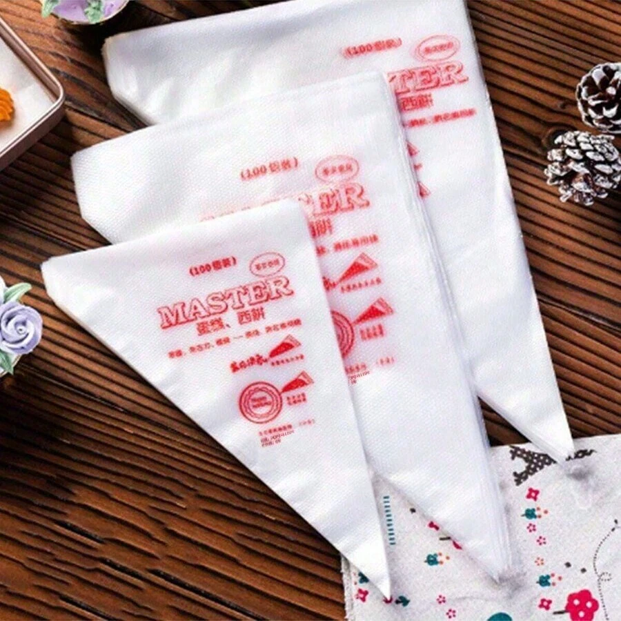 50-100pcs Transparent Cream Pastry Bag Multiple Sizes Available Thickened Cream Bag Cake Cookies Decorative Tools Household Kitchen Baking Tools - Clear - View 1