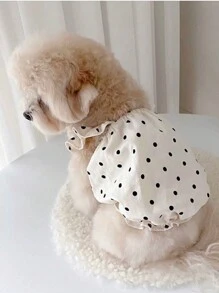 1pc Cute Polka Dot Dog Dress