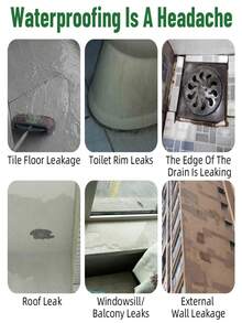Transparent Waterproof Adhesive, Suitable For Fixing Leaks In Walls, Roofs, Bathrooms, Without Breaking Tiles Or Removing Flooring, Also Used As Nanocoating For Waterproofing - 500g - View 4
