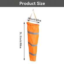 1PC Airport Windsocks -Stop Outdoor Rainbow Wind Measurement Sock Bag With Reflective Belt - Multicolor - View 4