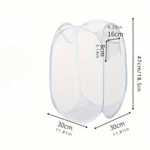 1入網眼大容量髒衣物籃，可摺疊存放衣物籃，是完美的家用多功能洗衣收納袋、學校組織袋和教師收納袋