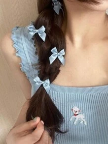 30件組女款髮飾蝴蝶結髮夾 時尚甜美可愛優雅蕾絲芭蕾風 Y2K仙女蝴蝶結髮夾 - 彩色 - 查看 8