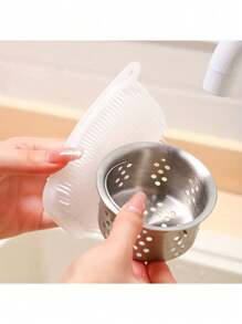 1pc Flexible Vegetable & Fruit Cleaning Brush, Sink Crevice Brush, Cup Cleaning Brush, Draining Supplies, Cleaning Tools, Household Cleaning Products, Kitchen Gadgets, Kitchen Supplies, Kitchen Utensils, Fruit & Vegetable Tools, Kitchen Accessories, Vegetable Cutter, Food, Salad, Decor, Storage, Party, Birthday - White - View 4