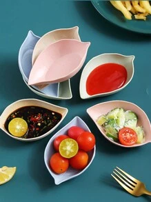 Juego de 4 piezas de platos con diseño de hojas, para la cocina, regalo de Navidad