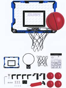 坚固的壁挂式篮球架，带可拆卸篮网，室内外均可使用，专业用于篮球比赛、派对和活动，生日礼物