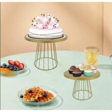 1 Pc/2 Pcs Metal Wedding Dessert Table Decoration Stand - Elegant Cake Snack Tray Shelf For Birthday Party And Wedding Decor,Kitchen,Christmas Gift