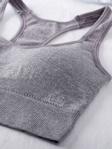 3 件套女士运动胸罩，瑜伽/健身/跑步无袖，蕾丝裹胸，适合外出穿着，内衣